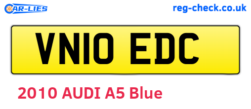 VN10EDC are the vehicle registration plates.