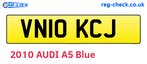 VN10KCJ are the vehicle registration plates.