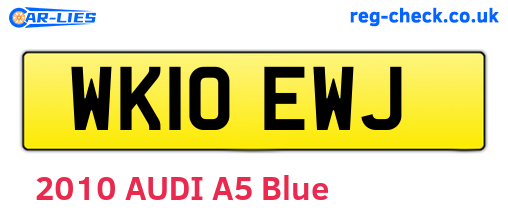 WK10EWJ are the vehicle registration plates.