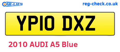 YP10DXZ are the vehicle registration plates.