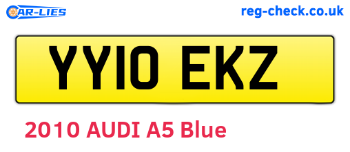 YY10EKZ are the vehicle registration plates.