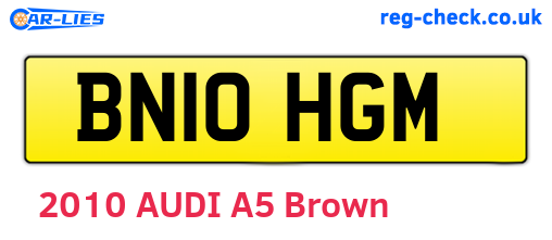 BN10HGM are the vehicle registration plates.