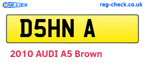 D5HNA are the vehicle registration plates.