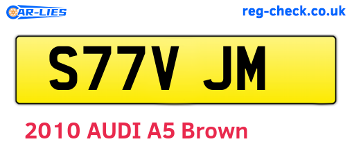 S77VJM are the vehicle registration plates.