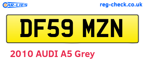 DF59MZN are the vehicle registration plates.