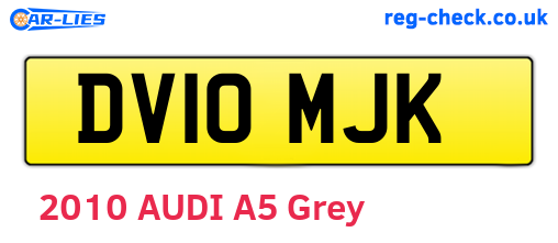 DV10MJK are the vehicle registration plates.