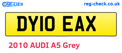 DY10EAX are the vehicle registration plates.