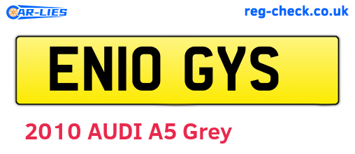EN10GYS are the vehicle registration plates.