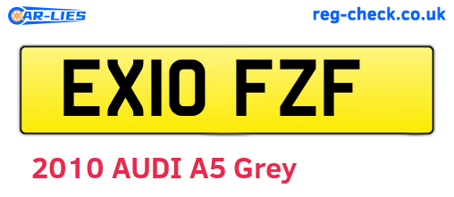 EX10FZF are the vehicle registration plates.