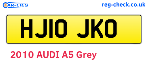 HJ10JKO are the vehicle registration plates.
