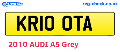 KR10OTA are the vehicle registration plates.