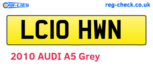 LC10HWN are the vehicle registration plates.