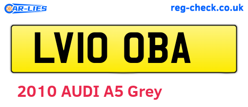 LV10OBA are the vehicle registration plates.