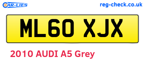 ML60XJX are the vehicle registration plates.