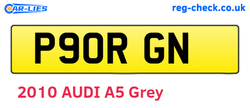 P90RGN are the vehicle registration plates.