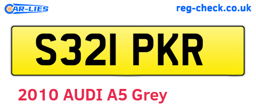 S321PKR are the vehicle registration plates.
