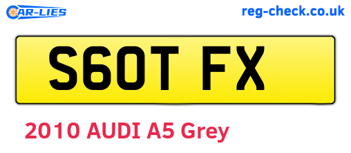 S60TFX are the vehicle registration plates.