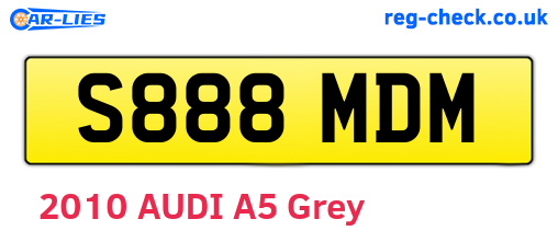 S888MDM are the vehicle registration plates.