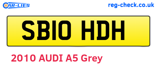 SB10HDH are the vehicle registration plates.