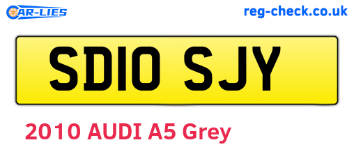 SD10SJY are the vehicle registration plates.