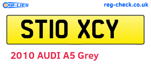 ST10XCY are the vehicle registration plates.