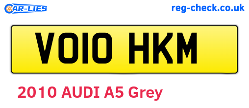 VO10HKM are the vehicle registration plates.