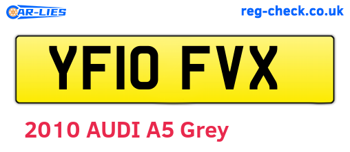 YF10FVX are the vehicle registration plates.