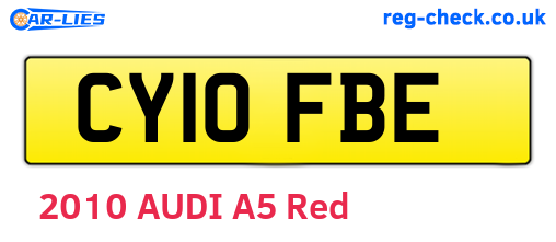 CY10FBE are the vehicle registration plates.