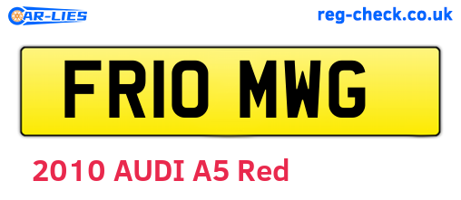 FR10MWG are the vehicle registration plates.