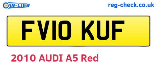 FV10KUF are the vehicle registration plates.