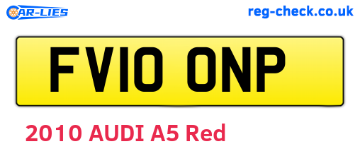 FV10ONP are the vehicle registration plates.