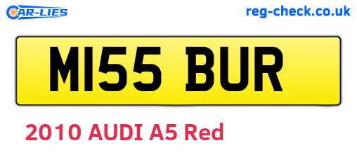 M155BUR are the vehicle registration plates.