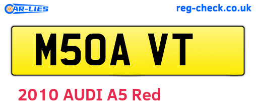 M50AVT are the vehicle registration plates.