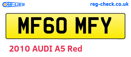 MF60MFY are the vehicle registration plates.