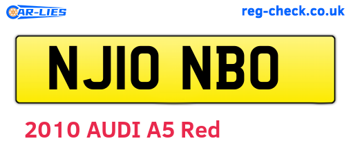 NJ10NBO are the vehicle registration plates.