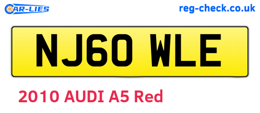 NJ60WLE are the vehicle registration plates.
