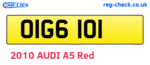 OIG6101 are the vehicle registration plates.