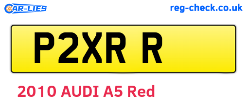 P2XRR are the vehicle registration plates.