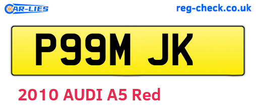 P99MJK are the vehicle registration plates.