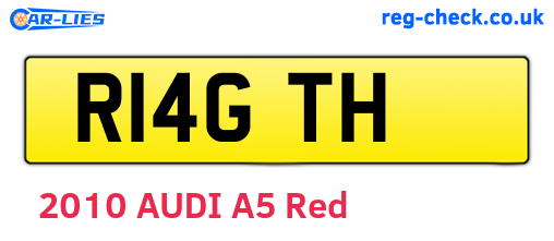 R14GTH are the vehicle registration plates.