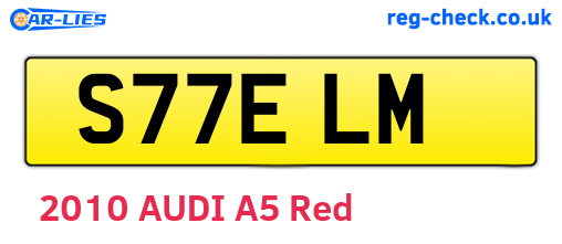 S77ELM are the vehicle registration plates.