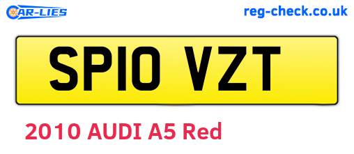SP10VZT are the vehicle registration plates.