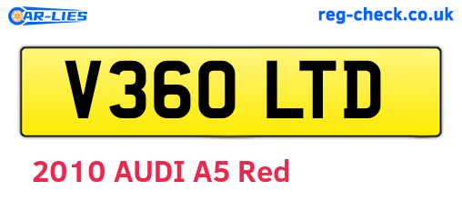 V360LTD are the vehicle registration plates.