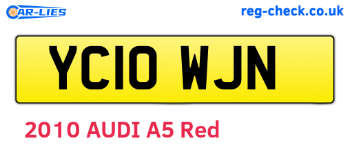 YC10WJN are the vehicle registration plates.