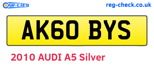 AK60BYS are the vehicle registration plates.