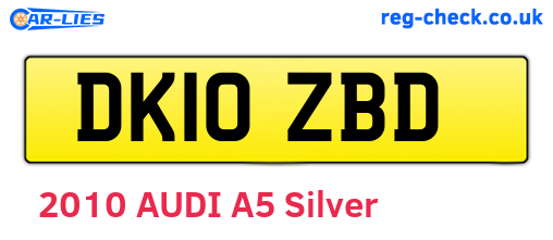 DK10ZBD are the vehicle registration plates.