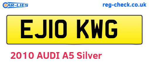 EJ10KWG are the vehicle registration plates.