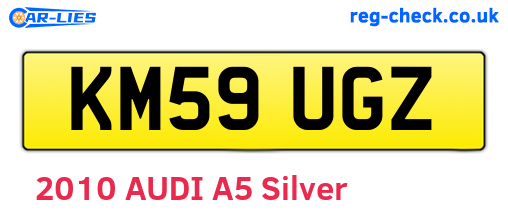 KM59UGZ are the vehicle registration plates.