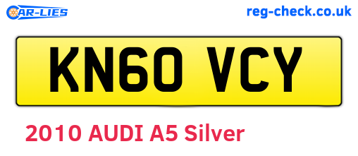 KN60VCY are the vehicle registration plates.