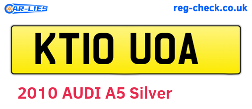 KT10UOA are the vehicle registration plates.